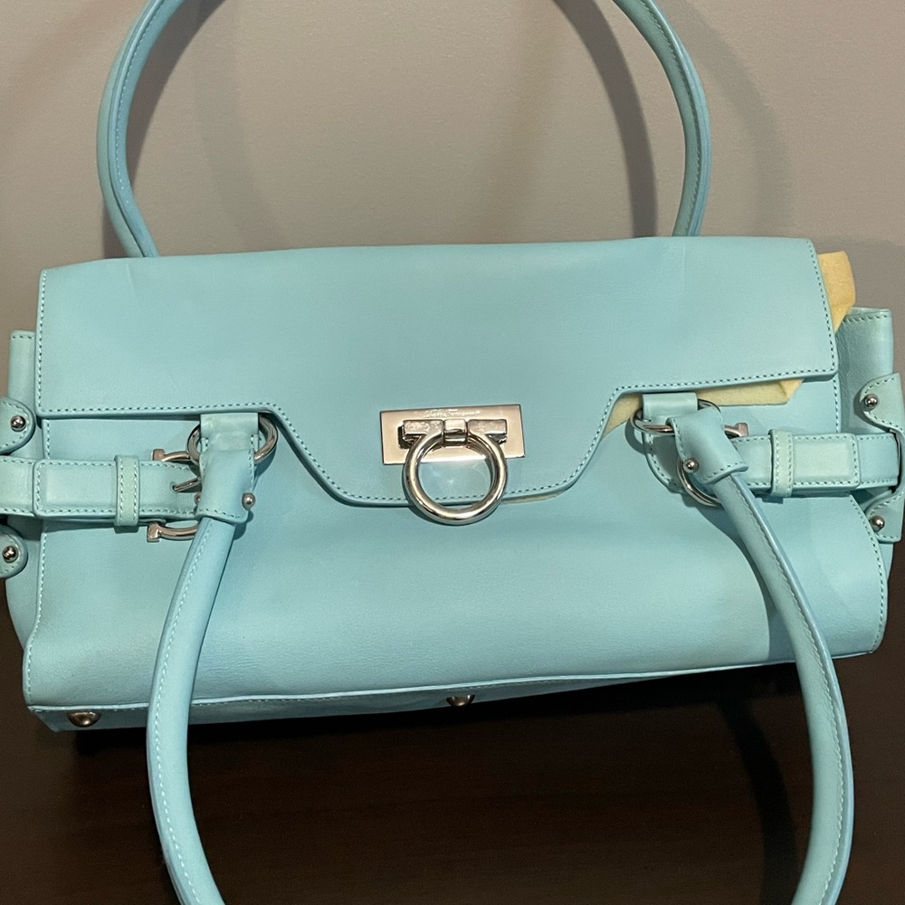 Salvatore Ferragamo Light Blue Shoulder Bag